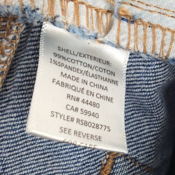 Tinseltown Distressed Crop Jeans Juniors Size 9 Stonewashed Straight Leg 27x25 - Picture 8 of 8